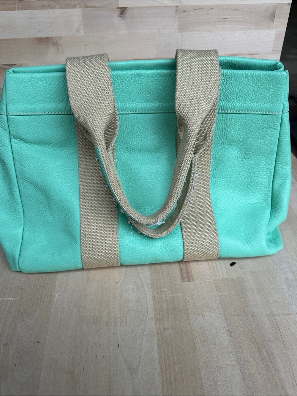 Vintage Gianfranco Listi Mint Leather Tote Bag